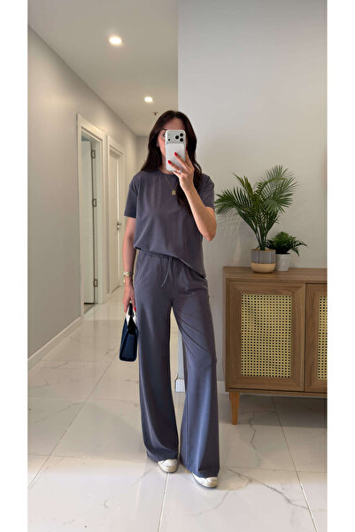 BİRCANÇİL Md Frols Smoked Short Sleeve Trouser Set