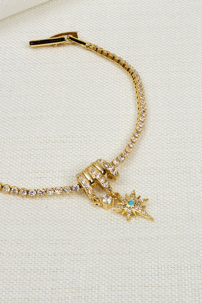 Süspüs Accessories Pusula Yıldızı Charm Su Yolu Bileklik
