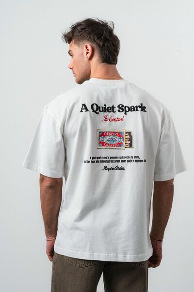 Respire Spark Oversized T-Shirt Εκρού
