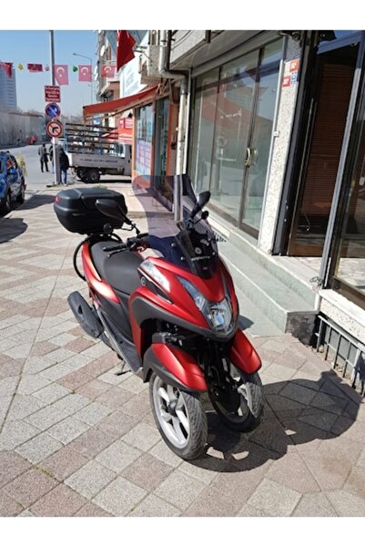 ZEUS MOTOR 2014-2024 Yamaha Tricity 155 Uyumlu Uzun Ön Cam Koyu Füme
