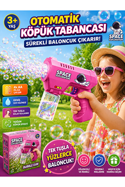 TRUST STORE Space Exploration Pilli Baloncuk Tabancası Otomatik Köpük Çıkaran...