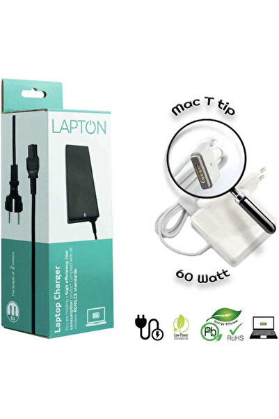 OEM Φορτιστής λάπτοπ LaptOn 60W για Apple με καλώδιο τροφοδοσίας: AC27