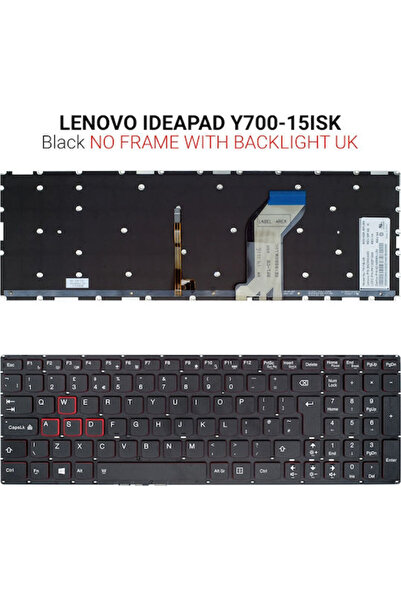 OEM Πληκτρολόγιο φορητού υπολογιστή για Y700-15ISK χωρίς πλαίσιο και με αγγλι...