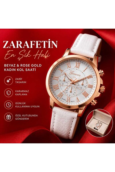 beyna aksesuar Rose Gold Plated Crystal Stone Watch, Gift for Lover, Gift for...