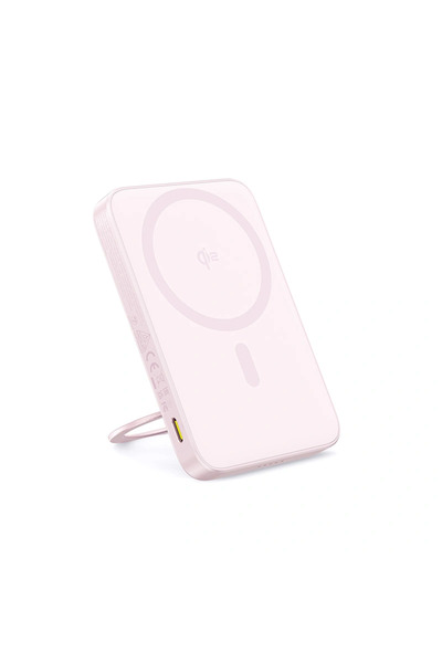 Baseus PicoGo Qi2 Μαγνητικό Power Bank 5000mAh 20W με καλώδιο USB-C, Ροζ