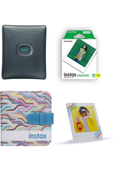 Fujifilm Instax Square Link 2 Smartphone Photo Printer, Kit (Printer + Frame ...