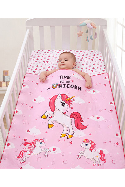 Babyhug 100% Cotton Digital Printed Quilt, Unicorn Theme, Soft & Snug, Foldab...