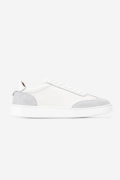 Valmenti Erkek Hakiki Deri Kırık Beyaz Sneakers & Spor Ayakkabı