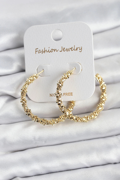 online kapsulavm avm alışveriş Brass Gold Color Serrated Ring Model Women's E...