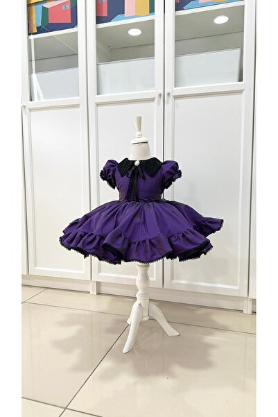 Atelier Des Reves Kuromi & Wednesday Temalı Leylak Tütülü Kız Çocuk Elbise – ...