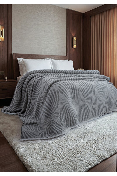 SESLİ TEKSTİL Bedspread Double 200X220 - Gray