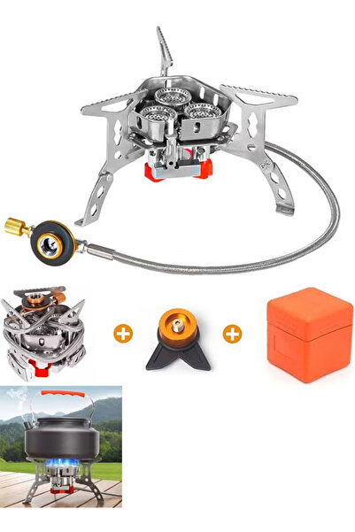 GGEROU 6800w Windproof Camp Stove Equipped with a Fuel Canister Adapter, Piez...