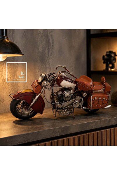 İki Yedi Konsept Rotastrek El Yapımı Metal Motosiklet Maketi Klasik Vintage M...
