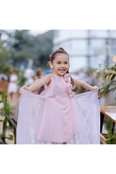 sunshine boutique15 فستان مناسبات باطراف تل - 4/3 سنوات طول الفستان من دون التل 54 سم