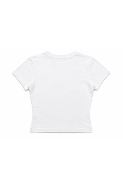 Boi Women's Crop Crew Neck Printed T-Smallhirt