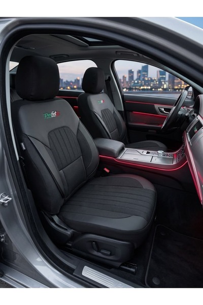 GM-DESIGN Perfetto Series Luxury Linen Universal Car Seat Cover - 5 Seat Full...