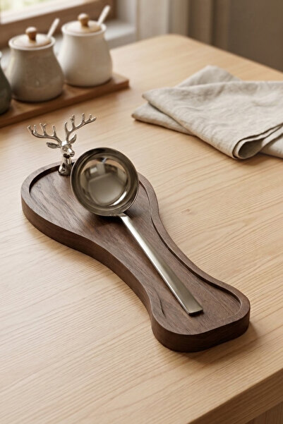 GO BLOBS Kitchen Organizer Wooden Spoon Holder Decorative Countertop Ladle Ho...