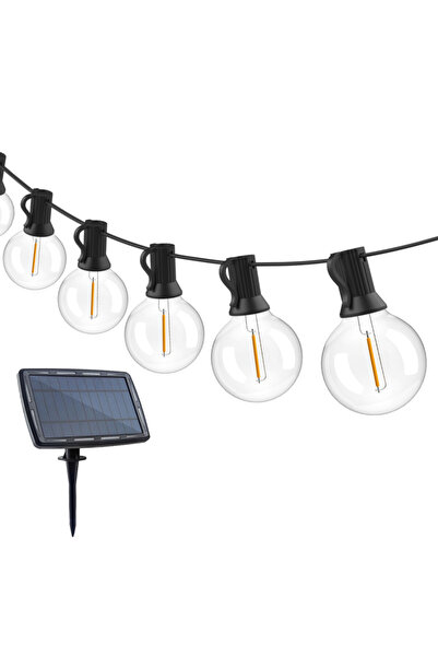 Q DECOR home&kids&garden Ghirlandă luminoasă solară LED 15 m cu 25 de becuri