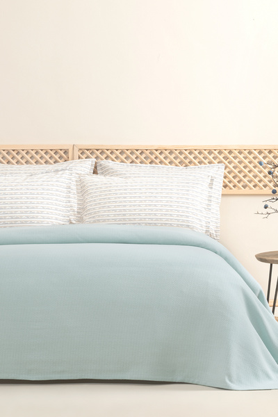 Dormy Home Flania 100% Cotton Double Pique Set - Mint