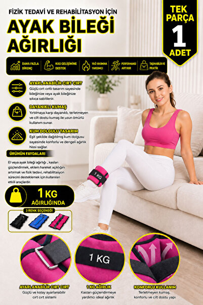Spor Byfit 1 kg peska za rehabilitaciju i fizikalnu terapiju, uteg za zglob z...