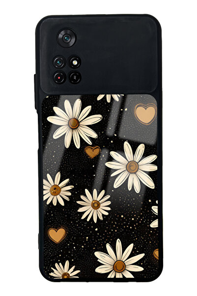 Spoyi Xiaomi Poco M4 Pro Midnight Daisies Tasarımlı Glossy Telefon Kılıfı