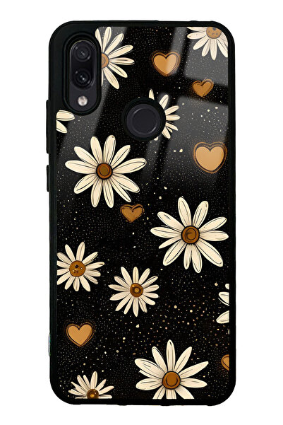 Spoyi Xiaomi Redmi Note 7 Midnight Daisies Tasarımlı Glossy Telefon Kılıfı