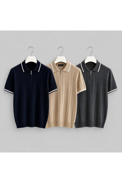 zs zaos fashion Set avantajos din 3 piese, tricou de vară pentru bărbați, cu ...