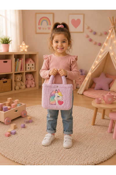 Toyzoy Toys Unicorn Peluş Çanta 35 cm – Renkli & Sevimli Çocuk Çantası