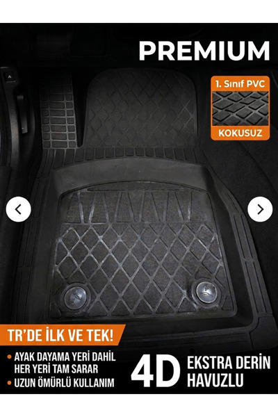 ZAFAKS Volkswagen Jetta Premium Üniversal Oto Paspas 4d Havuzlu