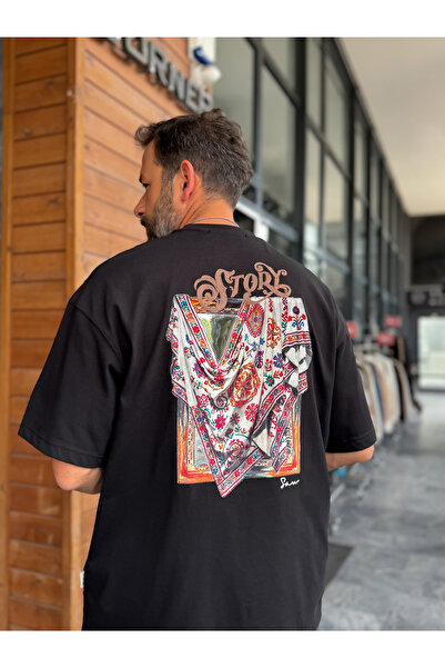 BYBASICMAN Black Mirror Bandana Patch Oversize T-Shirt SW-5182