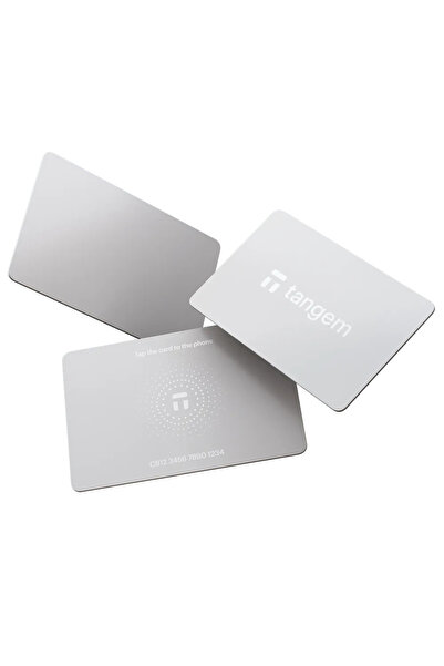 Tangem Wallet Beyaz Stealth Edition Kripto Para Cüzdanı (Cold Wallet) 3'lü Ka...