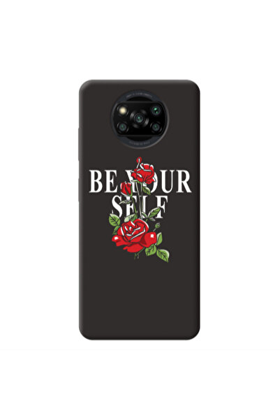 Other Xiaomi Poco X3 /X3 Pro Be Your Self Black Colored Silicone TPU Θήκη