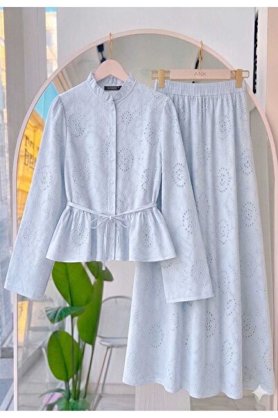 MODA VEDAT Kadın Fisto Detaylı Etekli Takım -0850