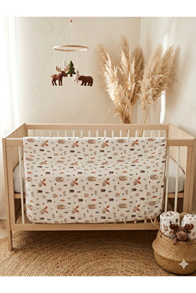 MAMARADUGA 100% Cotton Double Layer Flannel Baby Blanket Beige Deer – Soft, B...
