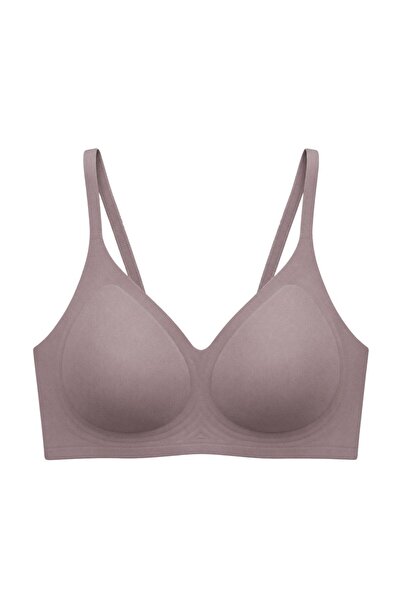 Cottonhill Seamless Bra - Aurea | Kahverengi Lazer Kesim Dikişsiz Kontur Deta...