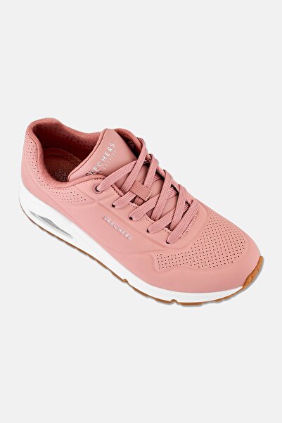 SKECHERS Women Uno Stand On Air Lace Up Outdoor Shoes, Pink