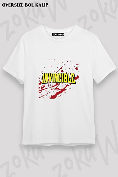 ZOKAWEAR Μπλουζάκι Unisex Loose Fit Invincible v14 με στάμπα