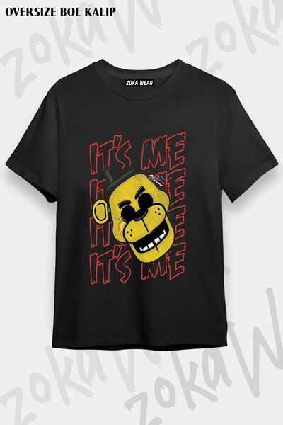 ZOKAWEAR Unisex Loose Fit Fnaf Five Nights V3 Printed T-Shirt
