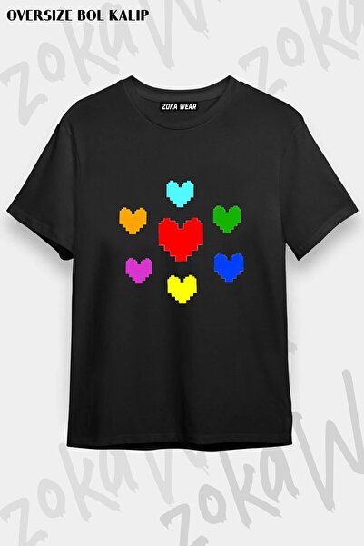 ZOKAWEAR تي شيرت مطبوع للجنسين بتصميم فضفاض من Undertale Sans v19