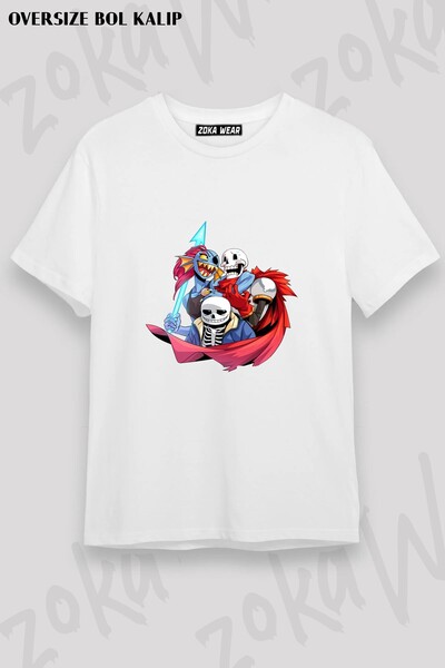 ZOKAWEAR Unisex Loose Fit Undertale Sans V7 Printed T-Shirt