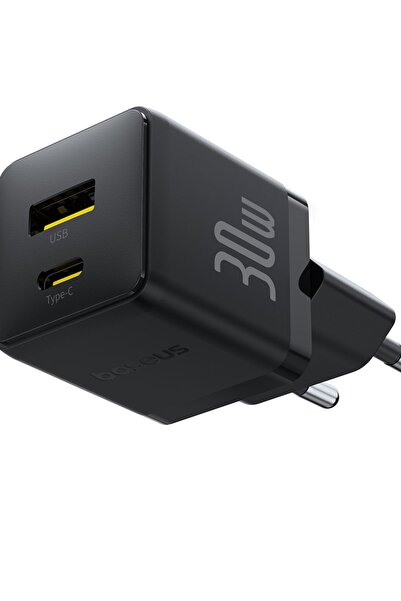 Baseus Încărcător de perete Palm 30W USB-C USB-A, Negru
