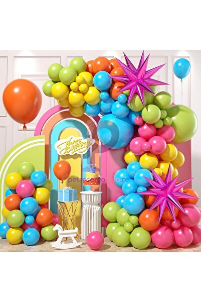 MP Mirific Party Set 115 Baloane, Tip Arcada Stea 3D, Multicolor
