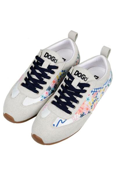 Dogo Women's vegan leather beige sneakers - azur design