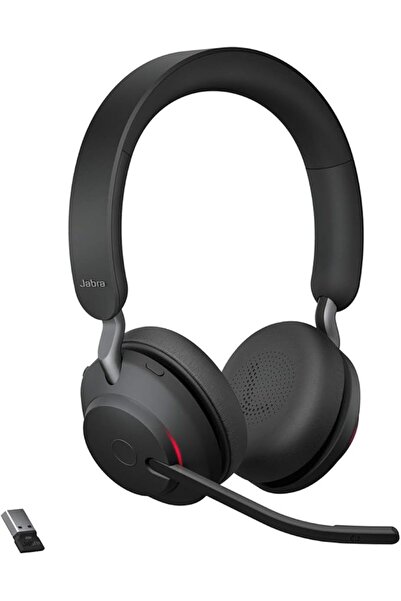 Jabra سماعة رأس لاسلكية Evolve2 65 للكمبيوتر، مع خاصية إلغاء الضوضاء، معتمدة ...