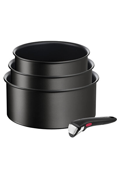 TEFAL Set de 4 piese Ingenio Resist L3979202, oale de 16/18/20 cm, mâner deta...