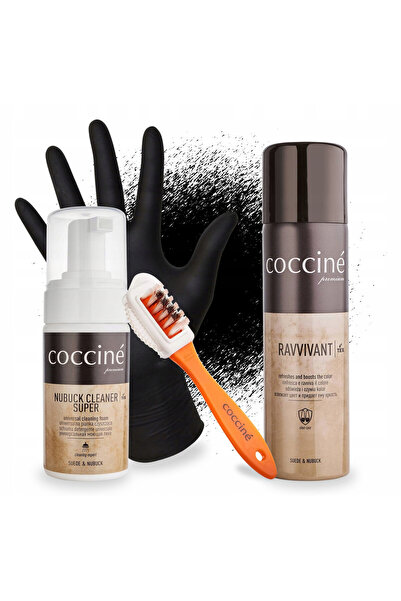 Coccine Kit de curatare pentru piele intoarsa si nubuc, Coccine, 4 in 1, spum...