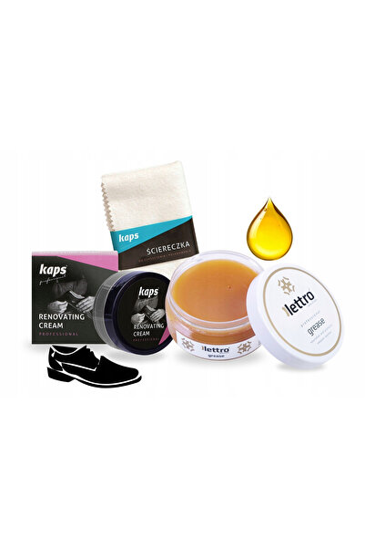 kaps Set de ingrijire a incaltamintei, Kaps, 3 in 1, laveta din bumbac 30x33,...