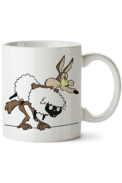 ET ERTAPASSAGE original creative designs Wile E Coyote Printed Porcelain Mug,...