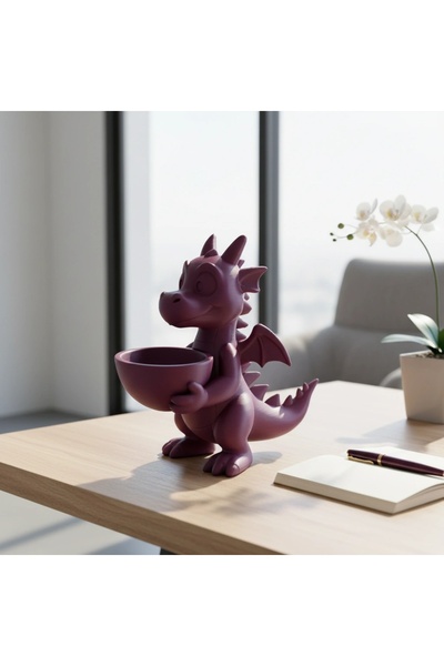 OEM Figurină Dragon Decorativă cu Bol, Suport Obiecte Mici, Imprimare 3D, 15 ...