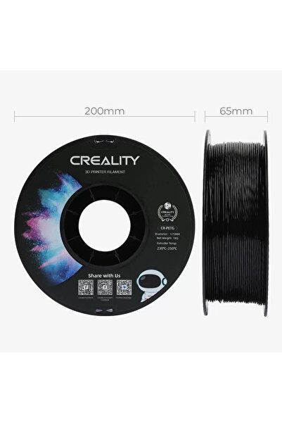 Creality CR-PETG Siyah Filament 1.75mm 1kg